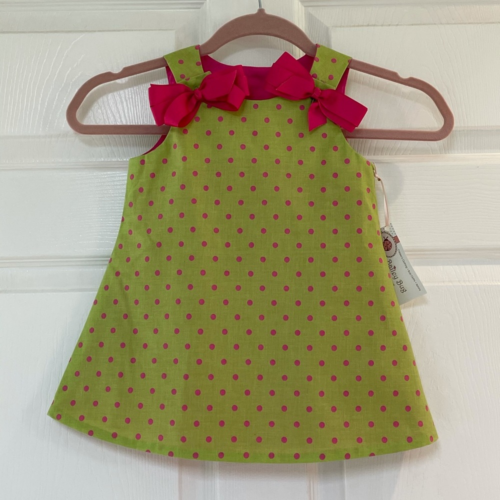 Girls Green/Pink Dress Size 2